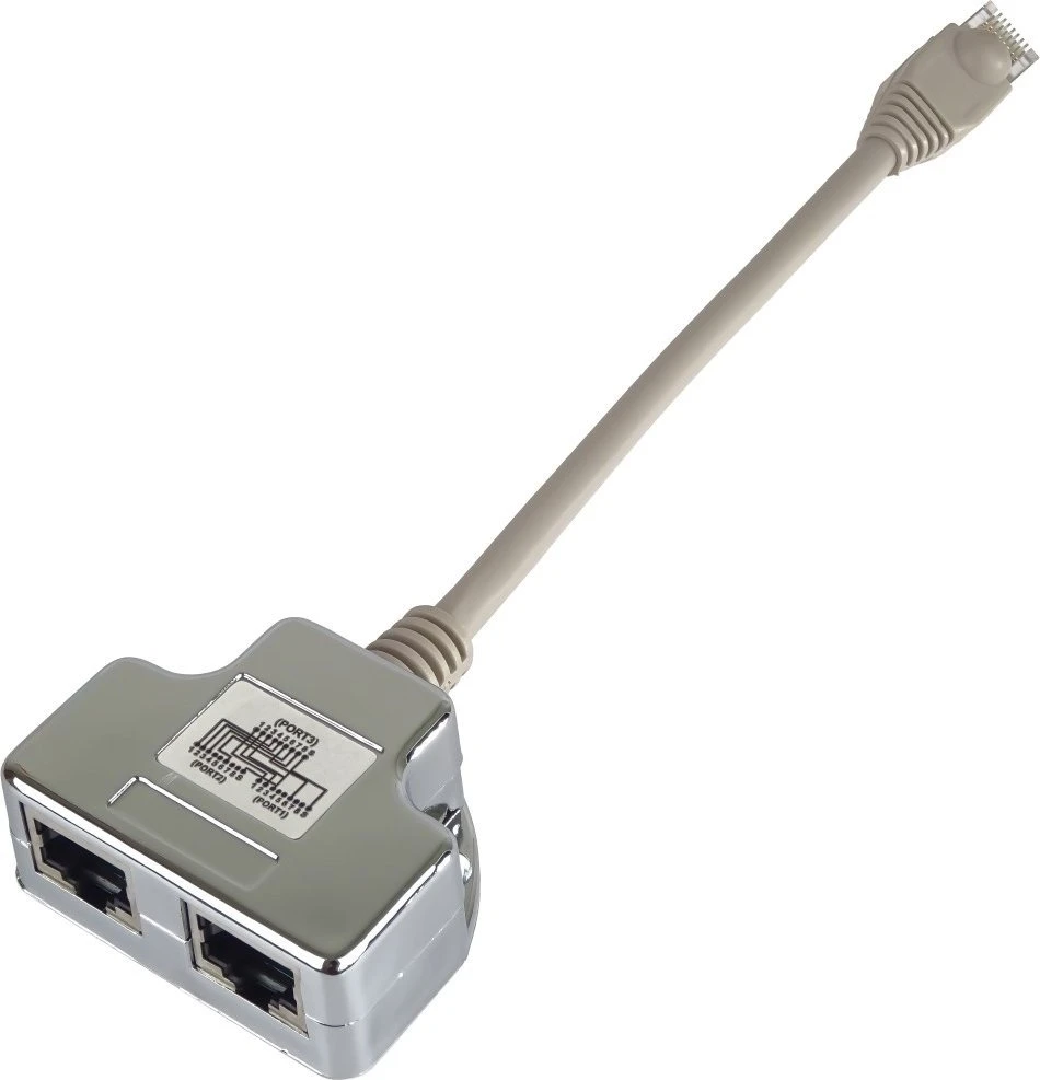 PREMIUMCORD RJ45 skirstytuvas (1 prievadas ISDN + 1 prievadas RJ45 10/100Base T)