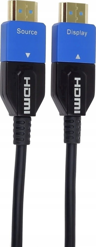 PremiumCord HDMI 2.1 kabelio jungtys su Source ir Display žymomis