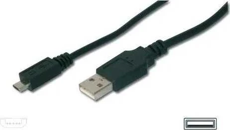 Kabelis USB PremiumCord USB-A - micro-B 0.5 m Juodas (ku2m02f)