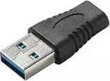 USB-A į USB-C adapteris, juodas