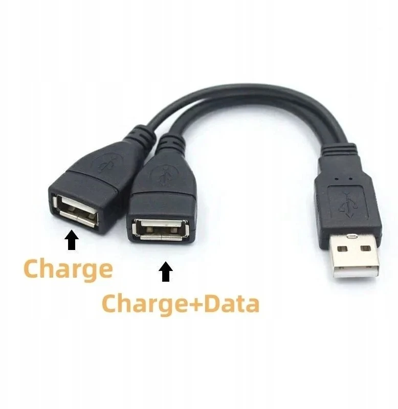 PREMIUMCORD USB 2.0 įkrovimo laidas, 15 cm, juodas