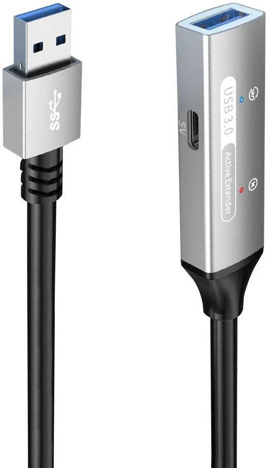 „PremiumCord PREMIUMCORD“ USB 3.2 kartotuvo ir prailginimo kabelis, kištukas-lizdas, 5 Gbps, aliuminis, 5 m