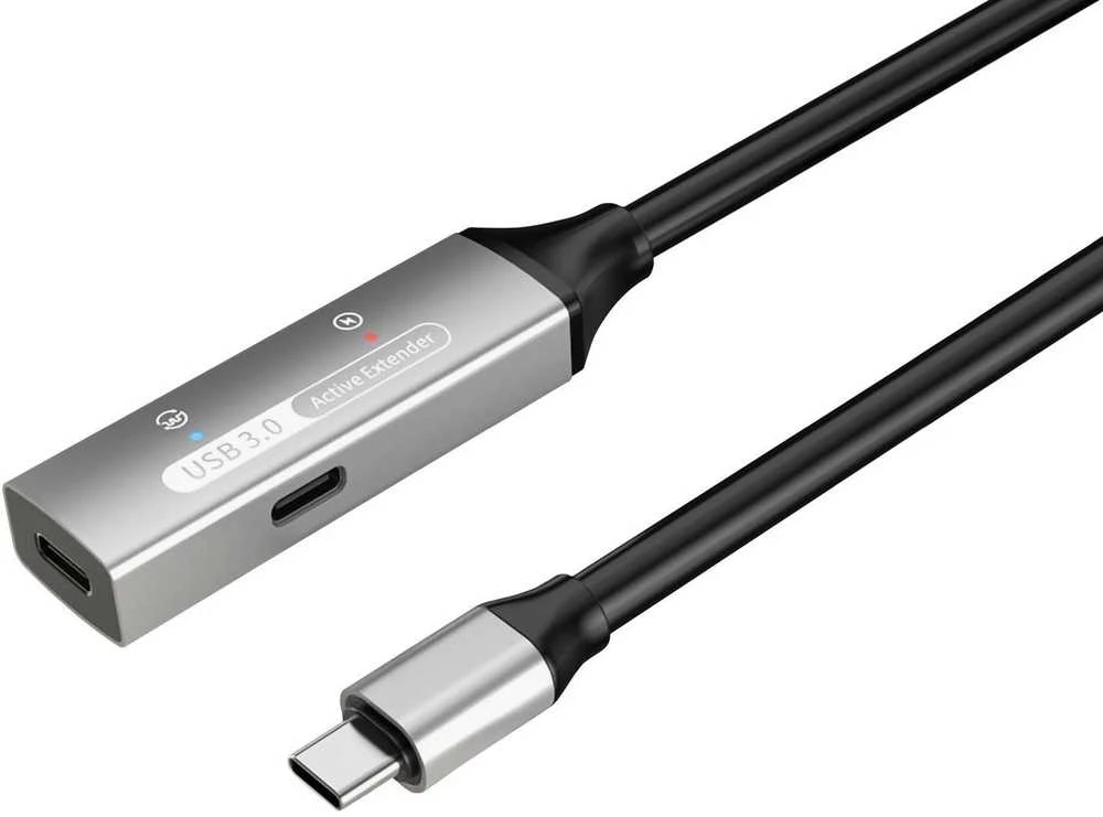 „PremiumCord PREMIUMCORD“ USB-C kartotuvo ir prailginimo kabelis, kištukas-lizdas, 5 Gbps, aliuminis, 5 m