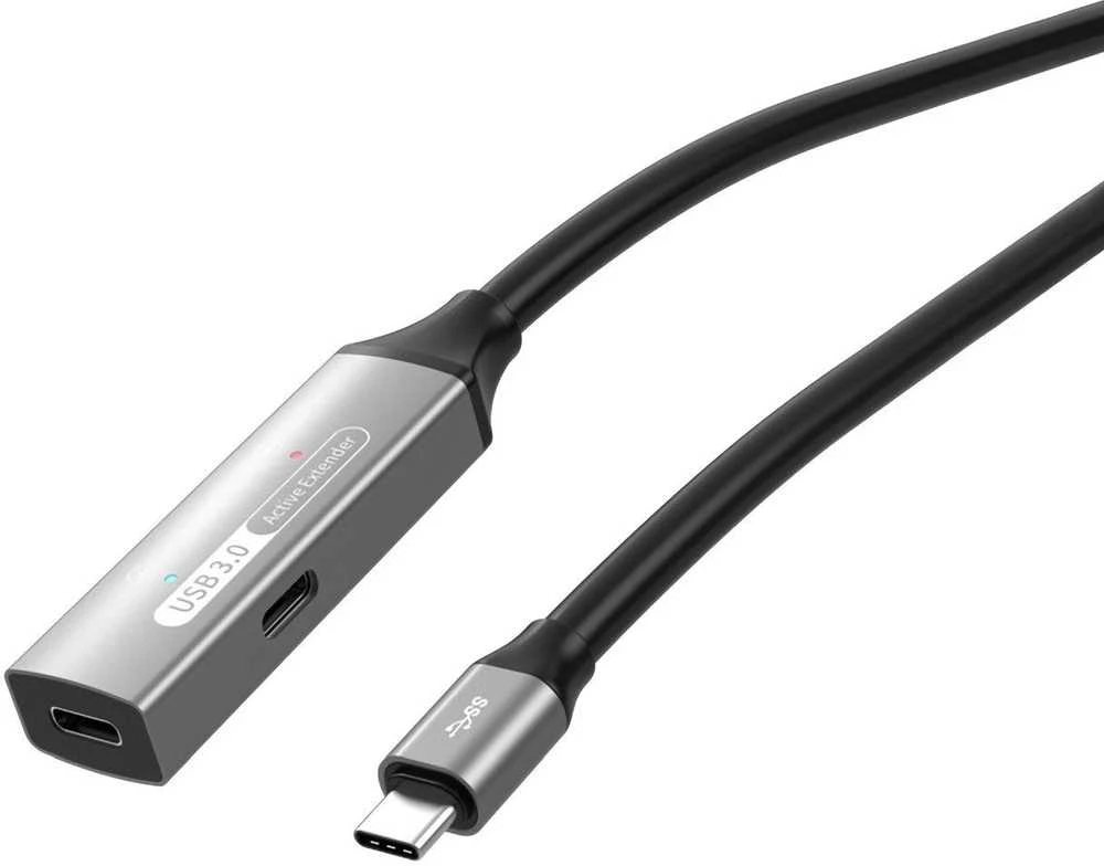 „PremiumCord PREMIUMCORD“ USB-C kartotuvo ir prailginimo kabelis, kištukas-lizdas, 5 Gbps, aliuminis, 5 m