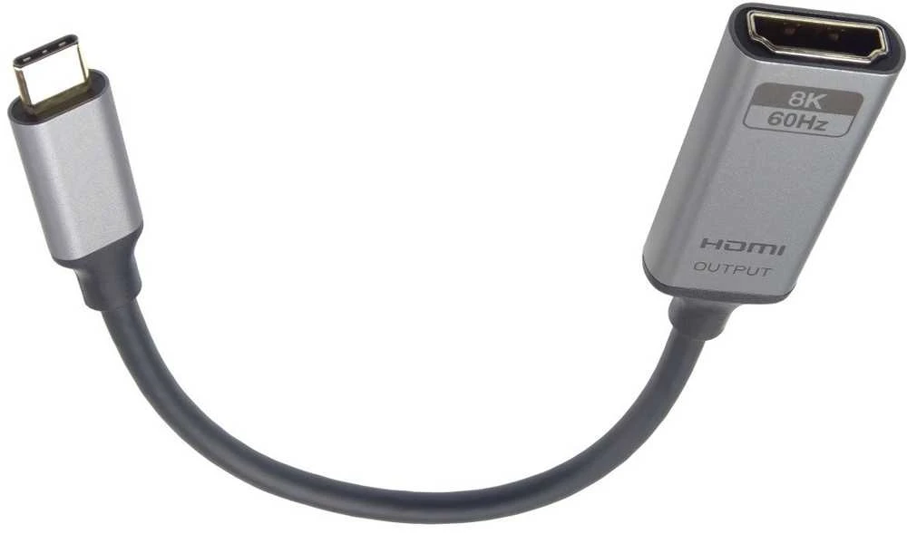 „PremiumCord“ USB-C–HDMI adapteris, vaizdo raiška 8K@60Hz, 4K@144Hz, 20cm