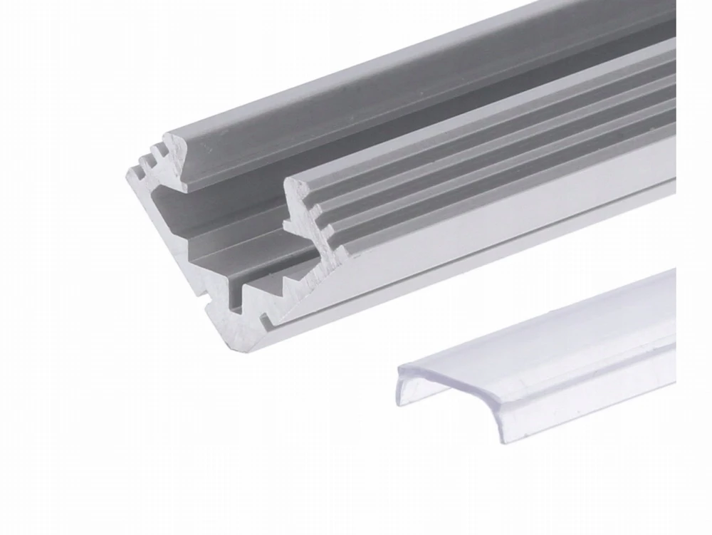 Prescot Profilis LED 45-ALU 1 m su permatomu gaubtu KA-COM Kluś