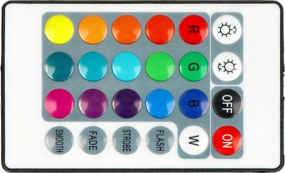 Prescot RGB LED juostų valdiklis su infraraudonųjų spindulių pulteliu 72W PR-RGB-72-24K-IR