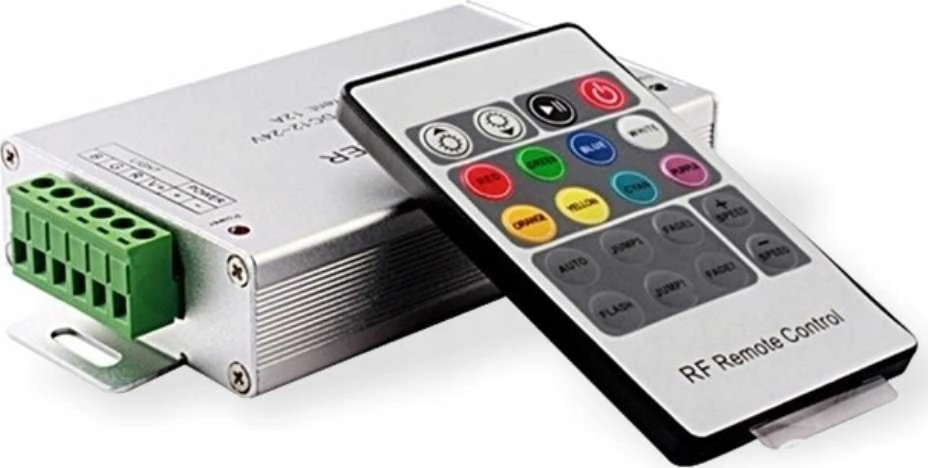 Prescot RGB LED juostų valdiklis su radijo nuotolinio valdymo pultu 144W PR-RGB-144-20K