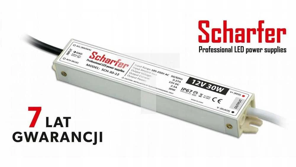 Prescot Scharfer SCH-30-12 LED maitinimo šaltinis hermetiškas 12V 30W baltas