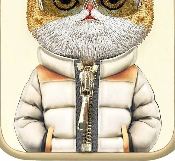 Nimmy Apple iPhone 15 Pro 6.1" dėklas telefonui haki spalvos Cool&Cute 2.0 Cat