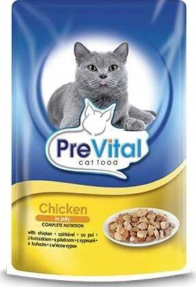 Kačių Maistas - PREVITAL Vištiena želė drėgnas kačių maistas 100g