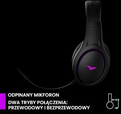 PREYON Hurricane Fly belaidės žaidimų ausinės (Juodos) | USB