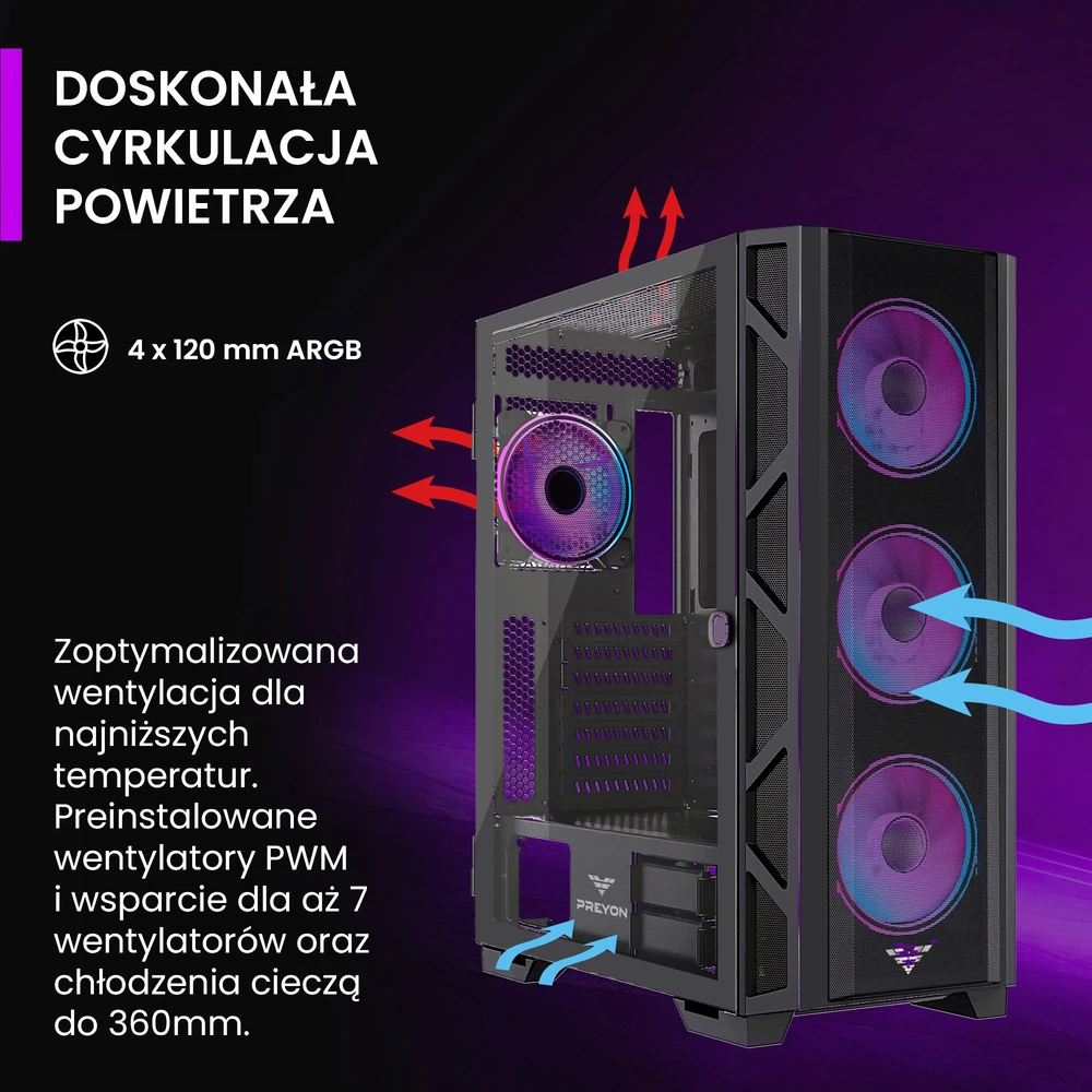 Kompiuterio korpusas PREYON Nest Meshy+