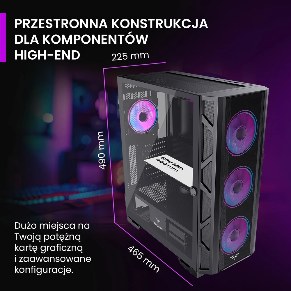 Kompiuterio korpusas PREYON Nest Meshy+