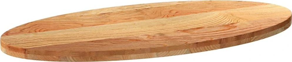 Stalviršis, šviesiai rudas, 120x60x4 cm, ąžuolo masyvas, ovalo