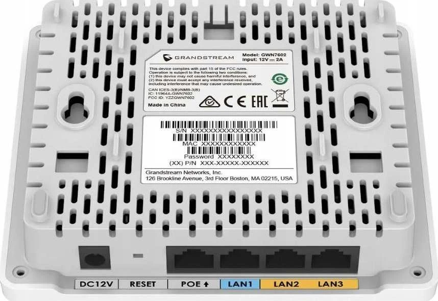 Maršrutizatorius Grandstream GWN7603 belaidis prieigos taškas 1,27 Gb/s Baltas maitinimas per Ethernet (PoE)