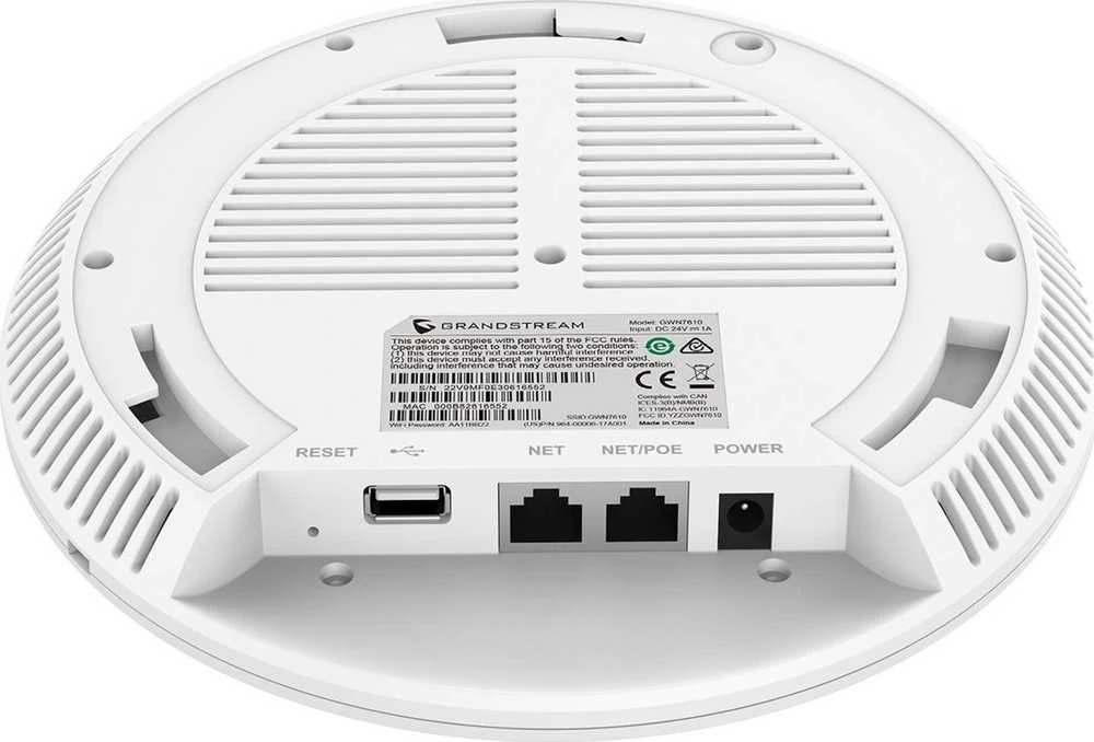 Maršrutizatorius Grandstream Networks GWN7600LR bevielis prieigos taškas 867 Mbit/s Baltas Power over Ethernet (PoE)