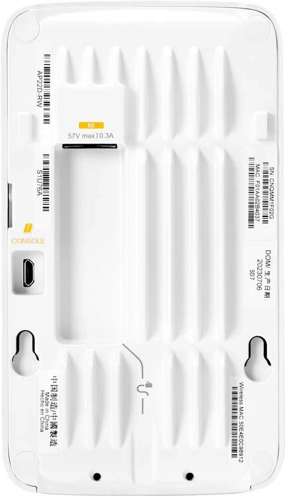 Maršrutizatorius Hewlett Packard (HP) Prieigos taškas HPE Aruba Instant On AP22D S0J33A EU WiFi6 2x2 vidinis maitinimo šaltinis