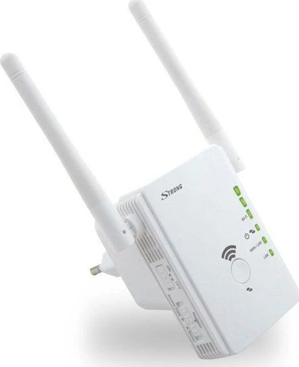 Maršrutizatorius Strong REPEATER300V2, Tinklo kartotuvas, 300 Mbit/s, „Wi-Fi“, Ethernet LAN jungtis, Balta