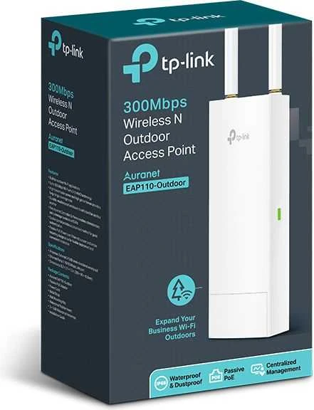 Maršrutizatorius TP-Link Omada EAP110-Outdoor 300 Mbit/ai Balta Maitinimas per Eternetą (PoE)