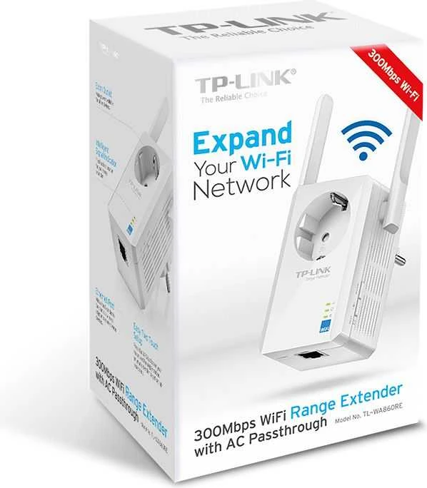 TP-LINK 300Mbps belaidis N sieninis diapazono ilgintuvas su pralaidumu „Atheros 2T2R 2.4GHz 802.11n/g/b“ įjungimu/išjungimu ir diapazono ilgintuvu