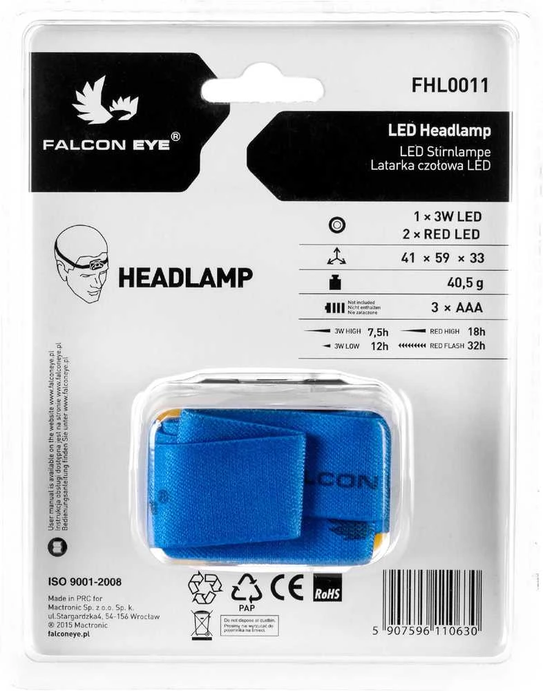 Mactronic Falcon Eye 110lm žibintuvėlis ant galvos FHL0011