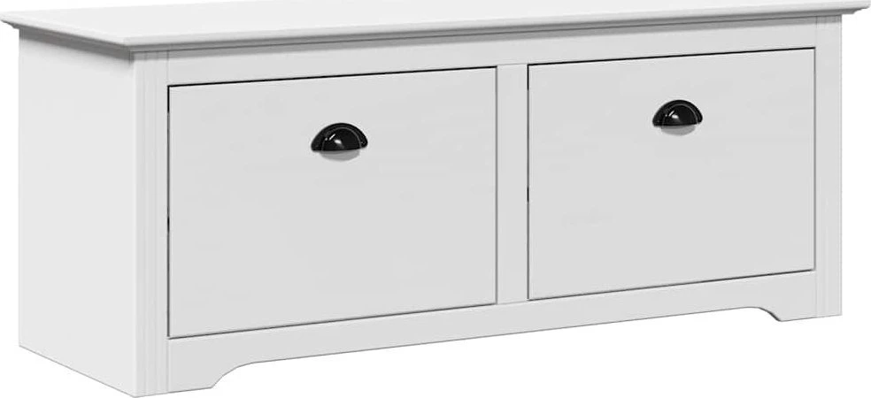 Prieškambario suolas "BODO" Baltas 114x40x45 cm