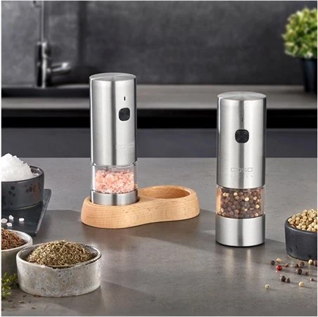 Caso Salt and Pepper Grinder | SpiceDuo | Electric | Housing material Nerūdijantis plienas | Lithium