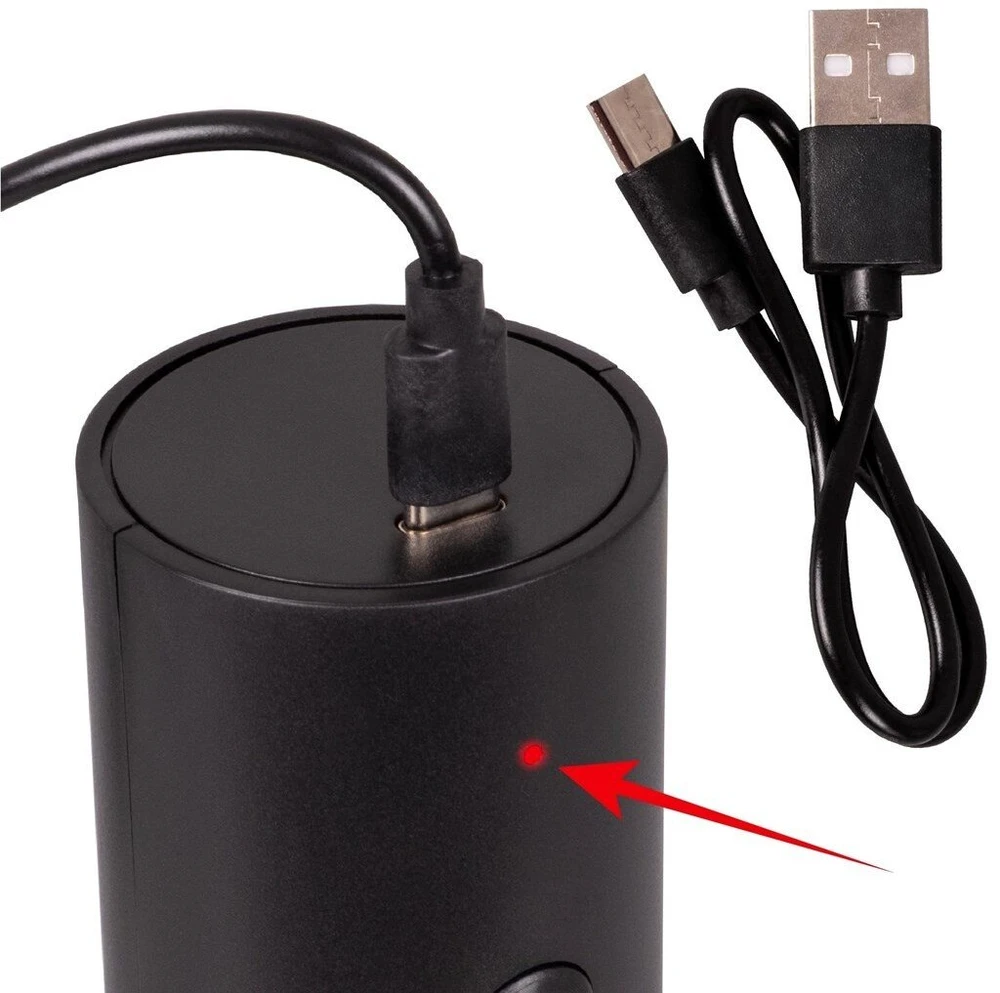 ELDOM ZMP5 BATTERY-POWERED PEPPER AND SALT GRINDER SET WITH STAND, Juodas