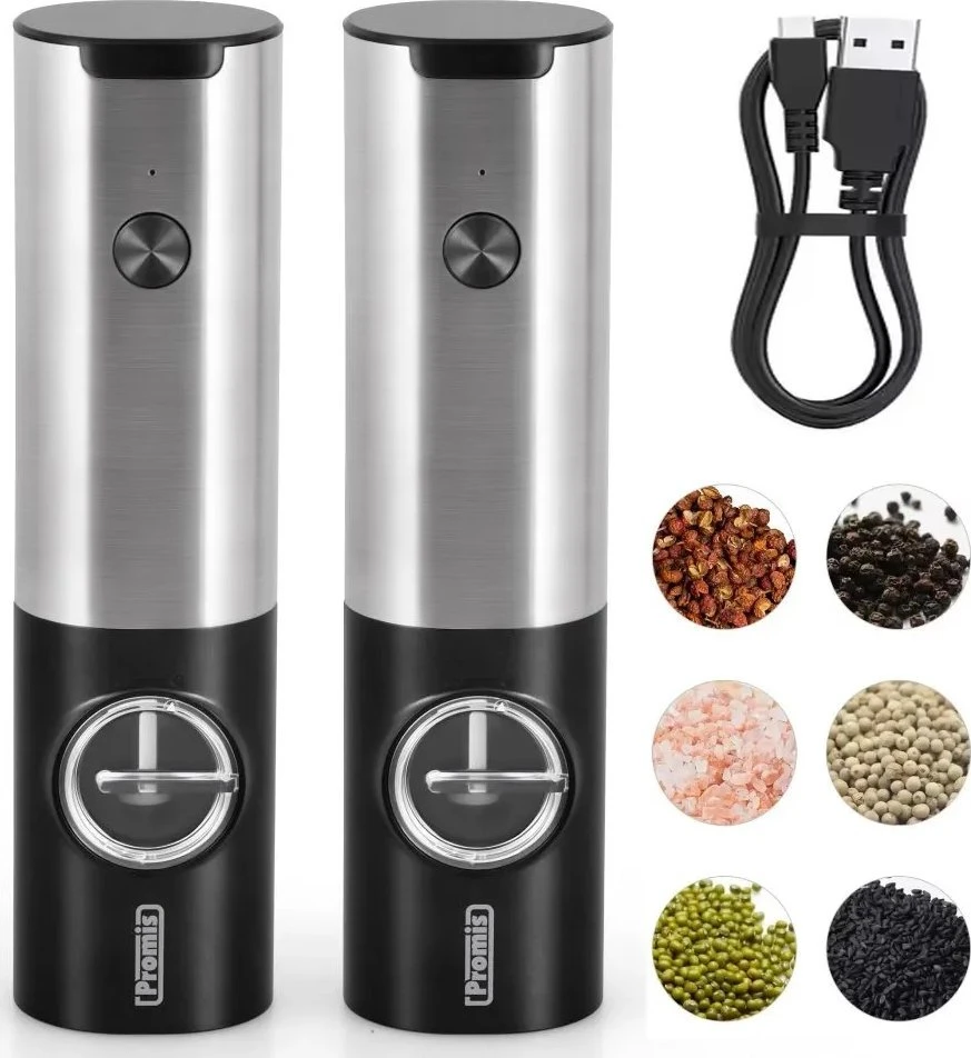 Cecotec PROMIS pipirų ir druskos malūnėlių rinkinys su stovu MP36X2