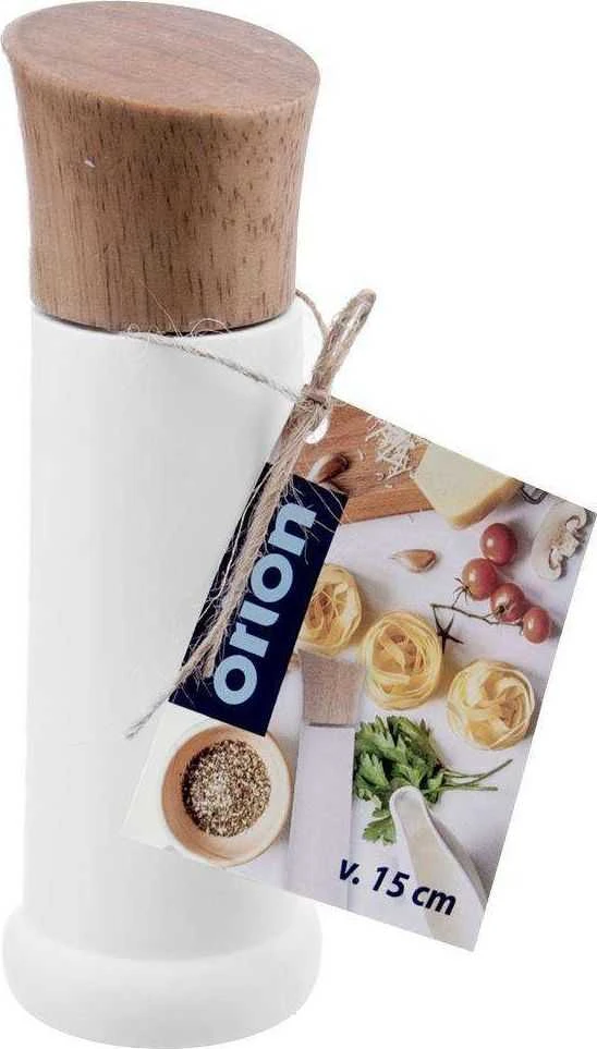 Orion Pipirų ir druskos malūnėlis 15 cm, bambukas, baltas