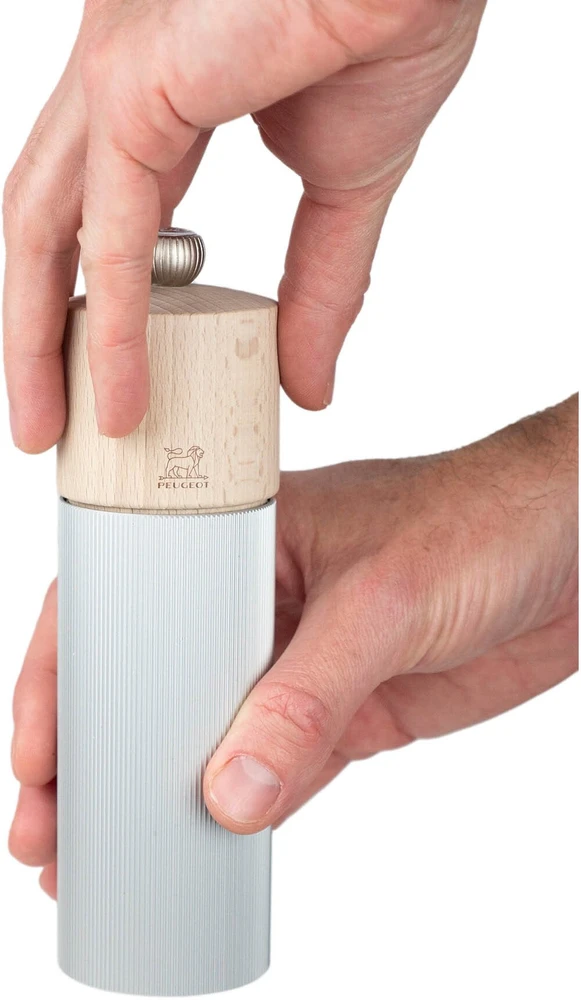 Prieskonių malūnėlis Peugeot Line Salt Mill Z 18 cm Wood/Aliuminio Naturalny
