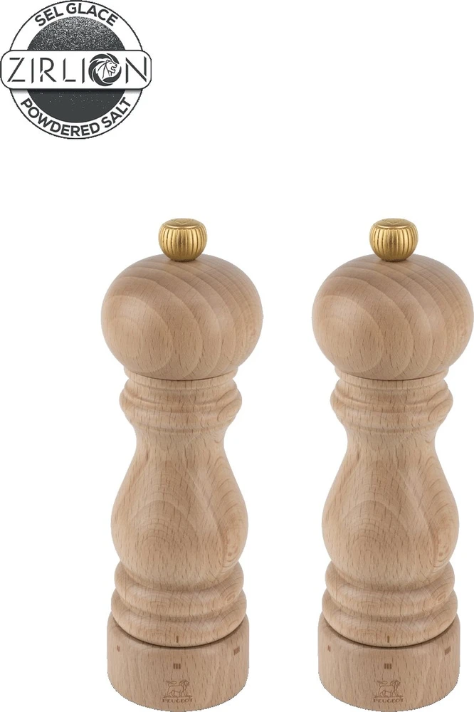 PEUGEOT PARIS druskos ir pipirų malūnėlių rinkinys, 18 cm, natūralus