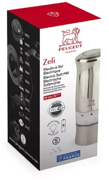 Prieskonių malūnėlis Peugeot Zeli Electric Salt Mill 14 cm sidabrinis (2408600)