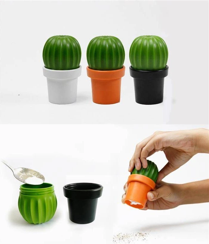 Prieskonių malūnėlis Qualy Młynek do soli lub pieprzu Tasty Cactus juoda-žalia 10252-BK-GN