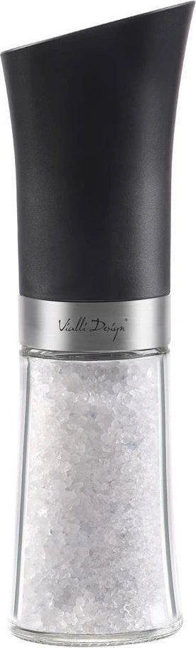 Prieskonių malūnėlis Vialli Design Grawitacyjny młynek do soli i pieprzu elektrinis juoda LIVIO 8845