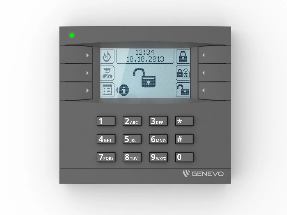 Genevo PRiMA LCD GY-WH LCD grafinė klaviatūra, skirta PRiMA16 valdymo pultui