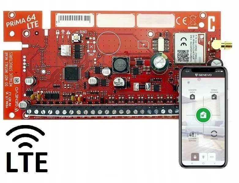 PRIMA64LTE CA, signalizacijos pultelis su 4G/LTE GENEVO moduliu