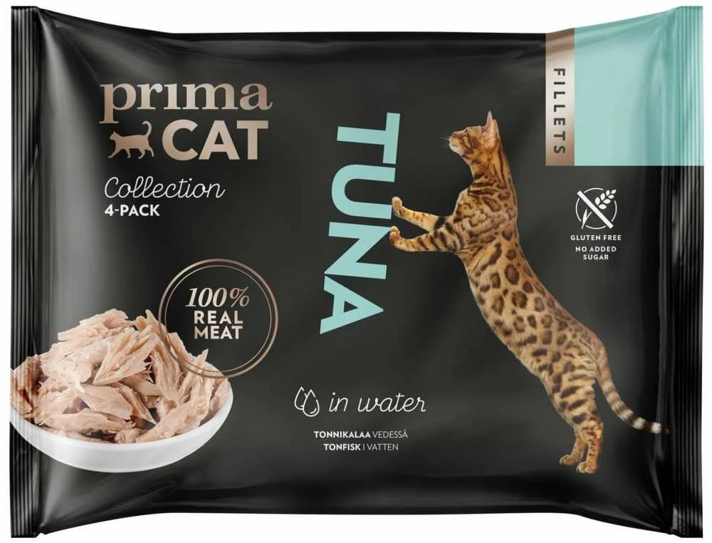 ĖDAL KONS KATĖMS PRIMACAT TUNAS 4X50G
