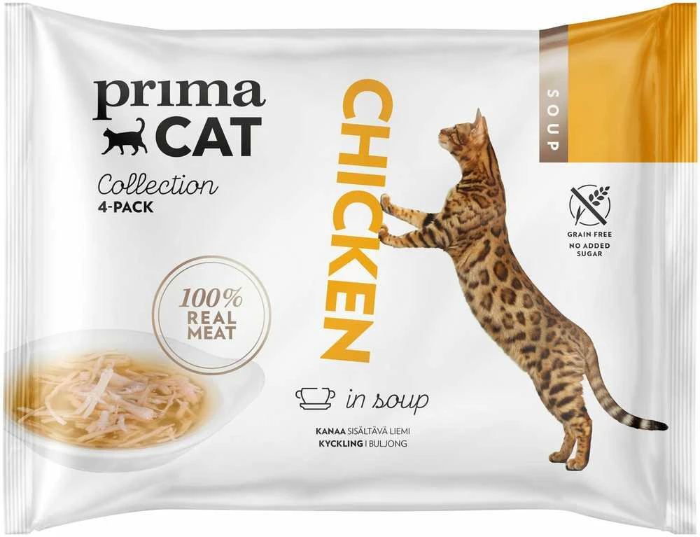 Šlapias kačių maistas Prima, vištiena, 0.04 kg, 4 vnt.