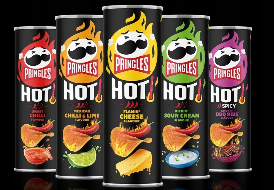 Pringles Chipsy aštrus Flammin' sūris 160g