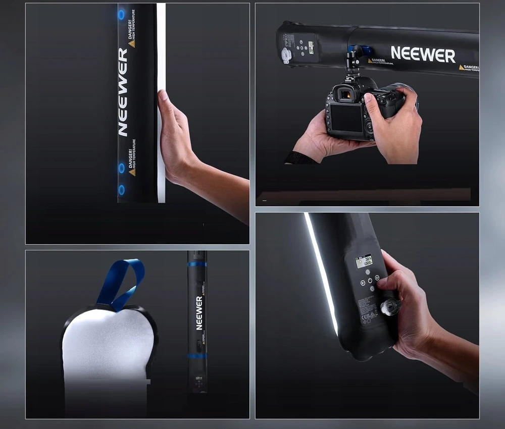 NEEWER LED šviesos lazda 90 cm, dvikolorė, 21 W, 2500 mAh, USB-C, GC21B
