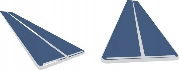 Pripučiamas gimnastikos čiužinys „Master S-Pro“, 1400 cm x 200 cm x 10 cm, mėlynas