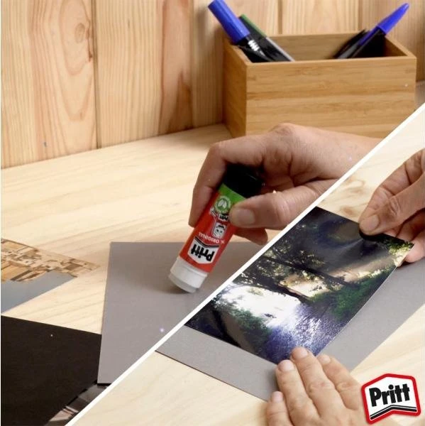 Pritt klijų pieštukas naudojamas nuotraukų klijavimui