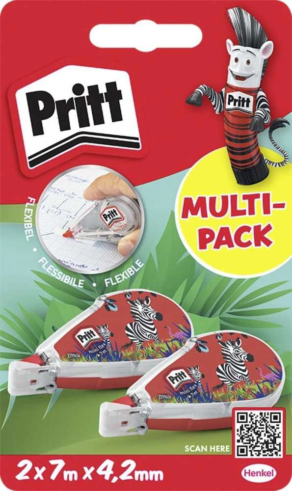 Pritt korekcijos juostelės 2 vnt. su zebro dizainu