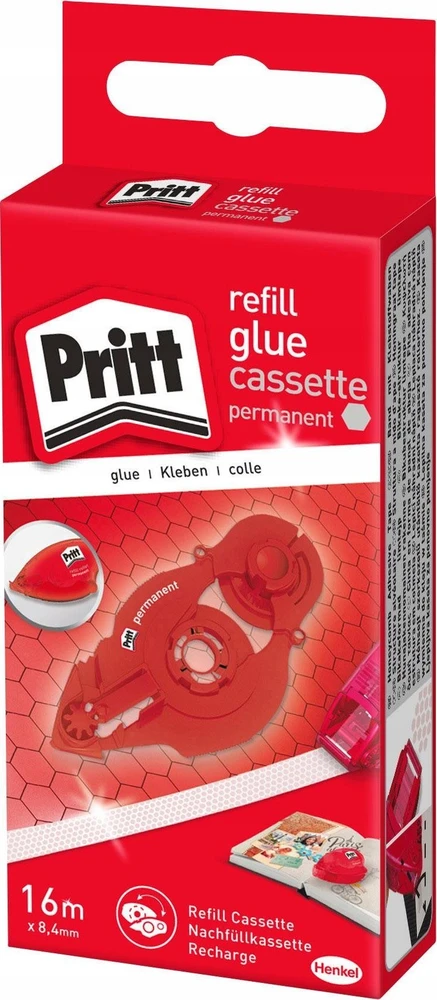 Pritt Papildymo kasetė, klijų volelis, ilgalaikių klijų pildymas, 8,4 mm x 16 m, ZRXPH, 1 vnt.