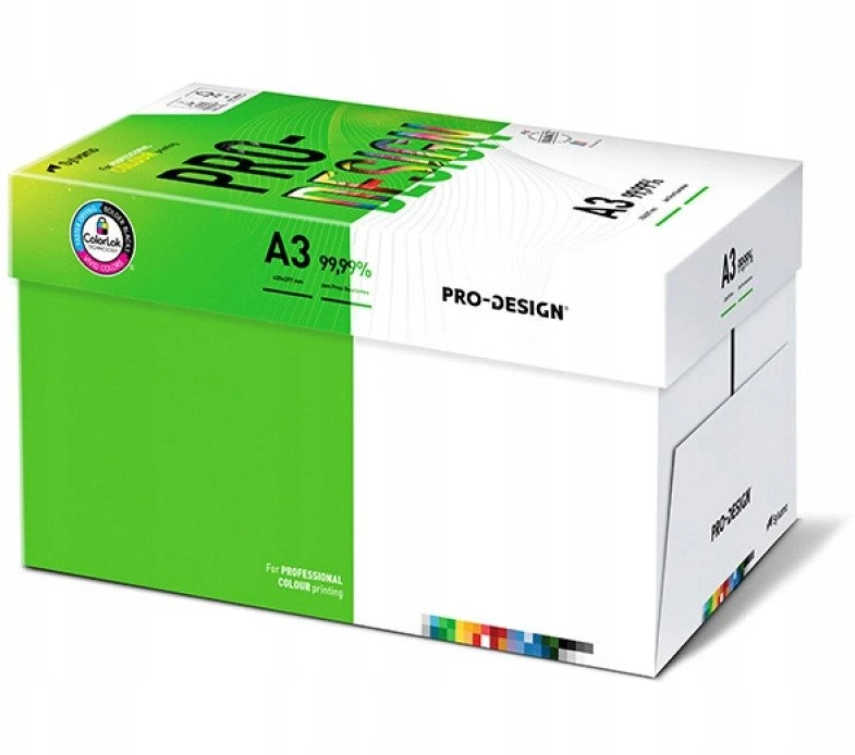 „Pro-Design PRO-DESIGN FSC“ kopijavimo popierius, atlasinis paviršius, A++ klasė, A3, 168CIE, 100 g/m², 500 lapų