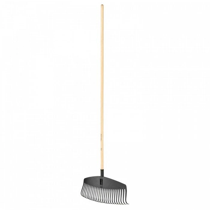 Fiskars Grabie Plastikinis lapų grėblys su medine rankena, plotis 520 mm, ilgis 1630 mm