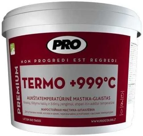 PRO Aukštatemperatūrinė mastika-glaistas TERMO +999°C 1,5kg