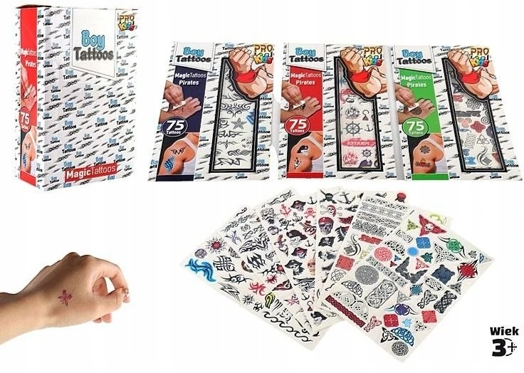 Pro Kids „Pro Eximp“ tatuiruočių lipdukai nuimami Nr. 2 berniukams /36 07233